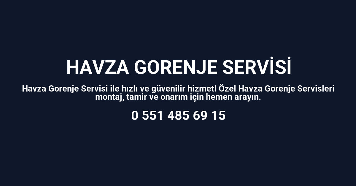 Havza Gorenje Servisi